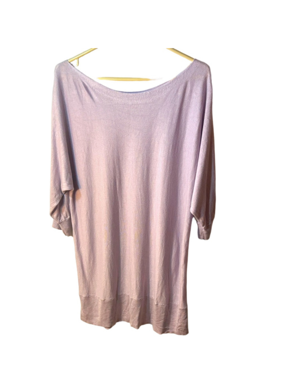 Pennington’s lilac boat, neck tunic linen/viscose/cotton blend 1X